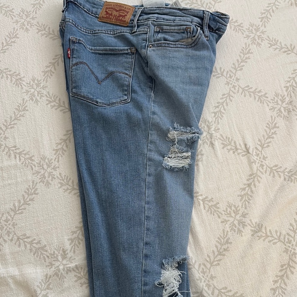 Levi's Distressed Blue Jeans
